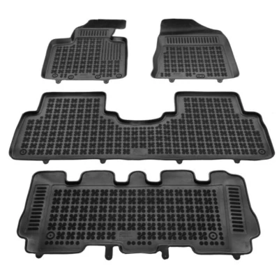 Afbeelding van REZAW PLAST 201019 Vloermatset Rubber voor en achter Zwart