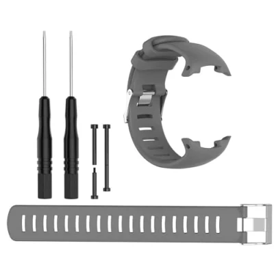 Afbeelding van INF Horlogebandje voor Suunto D4/D4i Novo zachte siliconen Smart Watch Grijs