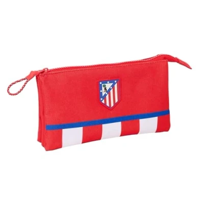 Afbeelding van Pennenetui met 3 vakken Atlético Madrid Rood 22 x 12 cm