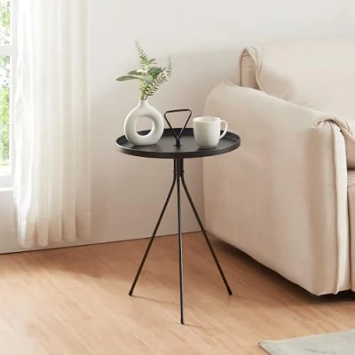 Afbeelding van Bijzettafel Odal rond 65xØ41 cm zwart