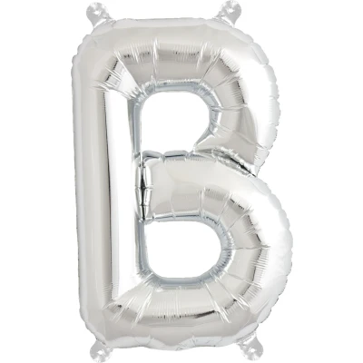 Afbeelding van Letter B Zilver lucht 41cm