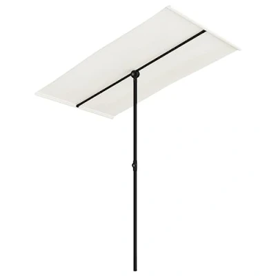 Afbeelding van Parasol met aluminium paal 180x110 cm zandwit