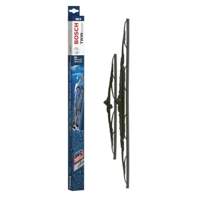 Image de Bosch Automotive Balais d&#039;EssuieGlace Plats Conventionnel Twin Spoiler 601S, Longueur: 600mm/400mm 1 Paire de avant