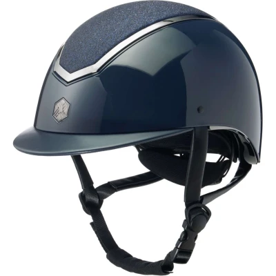 Afbeelding van Charles Owen Cap Kylo Sparkly Navy Gloss/Pewter 52 55cm