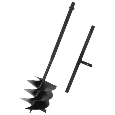 Afbeelding van Grondboor met handgreep 250 mm staal zwart