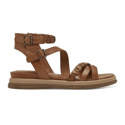 Afbeelding van Tamaris Damessandalen met sleehak, 1 28210 44 cognac, 41 EU, Cognac., EU