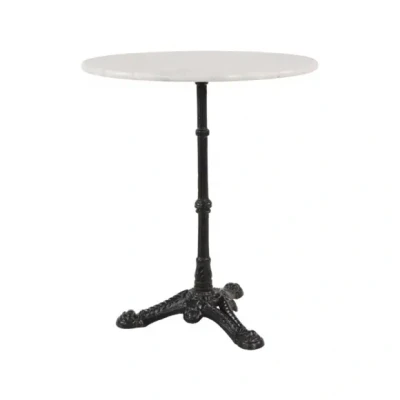 Afbeelding van Lesli Living Bistro Tuintafel Marmer Wit Ø60cm