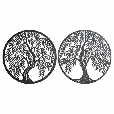 Afbeelding van Wanddecoratie DKD Home Decor Boomstructuur Metaal (2 pcs) (40 x 1 40 cm)
