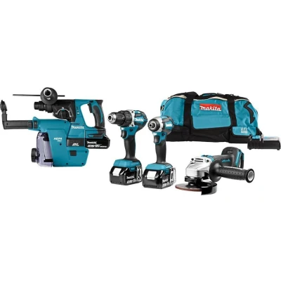 Afbeelding van Makita 18 V Combiset Voor Allround Boor , Schroef En Slijpwerk DLX4103W