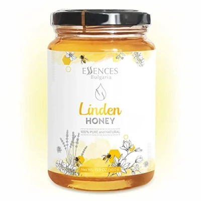 Afbeelding van Essences Bulgaria rauwe Lindehoning, 450 g, ongelooflijke smaak, 100% zuiver en natuurlijk, zonder toevoegingen, bijenhoning, natuurlijke zoetstof, GMO vrij, glutenvrij