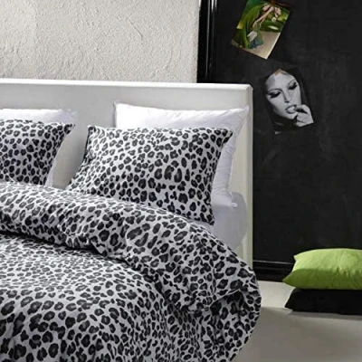 Afbeelding van Day Dream Panter Dekbedovertrek Lits jumeaux 240x200/220 cm Grijs