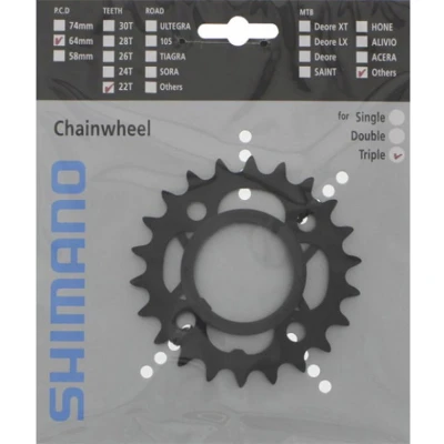 Afbeelding van Shimano Kettingblad Acera Fc m391 26t Kettingrand 644 Mm Zwart