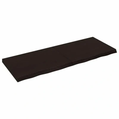 Afbeelding van Wandschap 160x60x6 cm behandeld massief eikenhout donkergrijs