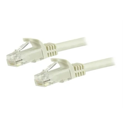 Image de StarTech.com Câble réseau Cat6 Gigabit UTP sans crochet cordon Ethernet RJ45 anti accroc M/M de raccordement 3 m blanc