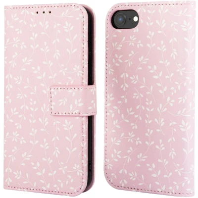 Afbeelding van imoshion Hoesje Geschikt voor iPhone 6 / 6s 7 8 SE (2020) (2022) Design Bookcase smartphone Pink Bazaar Flowers