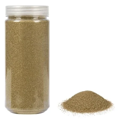 Afbeelding van HEKU 30330 24: decoratief zand/goudkleurig gekleurd zand, 750 g, in hersluitbare doos