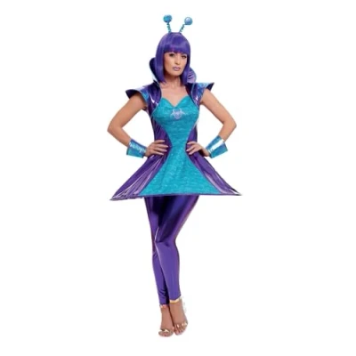 Afbeelding van Smiffys Alien Lady Kostuum L Multicolours