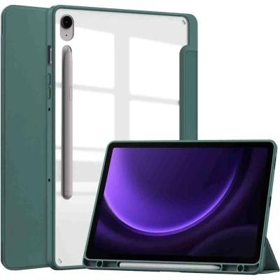 Afbeelding van iMoshion Tablet Hoes Geschikt voor Samsung Galaxy Tab S9 11.0 inch / FE Trifold Hardcase Bookcase Groen