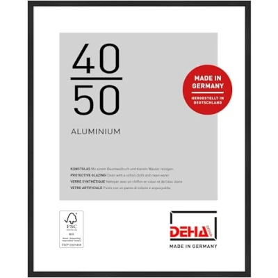 Afbeelding van DEHA Design Fotolijst Boston, 40x50 cm, Geanodiseerd mat zwart
