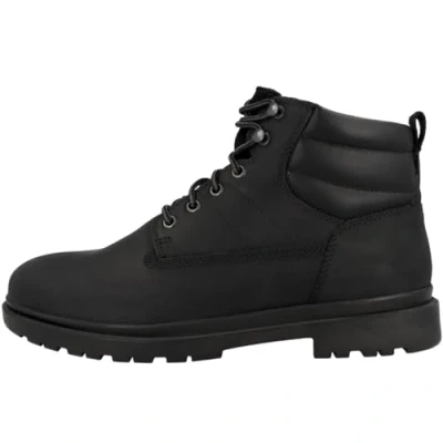 Afbeelding van Geox Andalo Veterboots, Heren, Maat: 44, Black Leer en imitatieleer