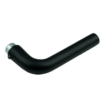 Afbeelding van Ami Deurkruk gatdeel L model aluminium zwart ral 9005 STR