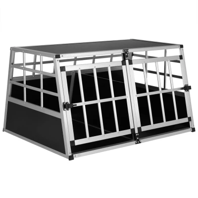 Afbeelding van Cadoca Honden Transportbox XL Aluminium 89x70x51cm Afsluitbaar