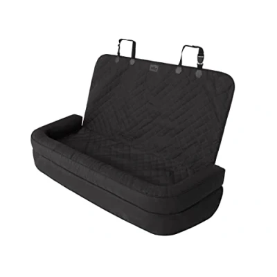 Afbeelding van Autostoel voor honden, hondenbox, hondenbed, transportkratten, achterbank, hondendeken, hondenmand, mand kleine katten, 135 x 45 cm, zwart