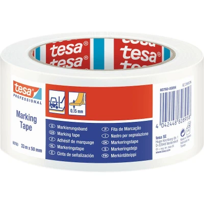 Afbeelding van Markeringstape Tesa 60760 PVC 50mmx33m wit