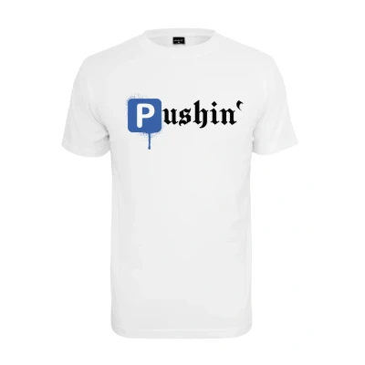 Afbeelding van Mister Tee Pushin Tshirt print, Heren, Maat: Large, White