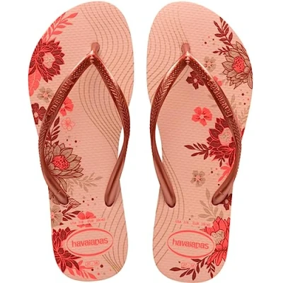Afbeelding van Havaianas Slim Organic teenslippers voor dames, Roze Ballet Golden Blush Gold