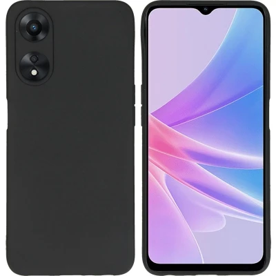 Afbeelding van iMoshion Hoesje Geschikt voor Oppo A78 Siliconen Color Backcover Zwart