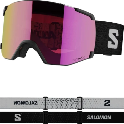Afbeelding van Salomon S View Sigma Skibril Black Poppy Red Zwart Skibrillen