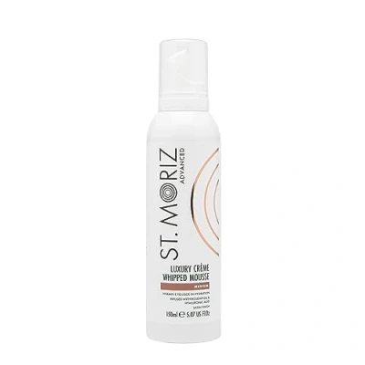 Afbeelding van St Moriz Advanced Luxury Slagroom Medium bruiningsschuim Luxe met hyaluronzuur, rozenbottelolie en vitamine E Satijnen afwerking Sunkissed glans