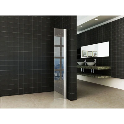 Afbeelding van Wiesbaden scharnierende zijwand 30cm + muurprofiel Nano 10mm