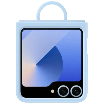 Afbeelding van Samsung Cover Silicone Z Flip 6 Blauw (ef pf741tlegww)