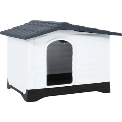 Afbeelding van vidaXL Hondenhok 90,5x68x66 cm polypropeen grijs
