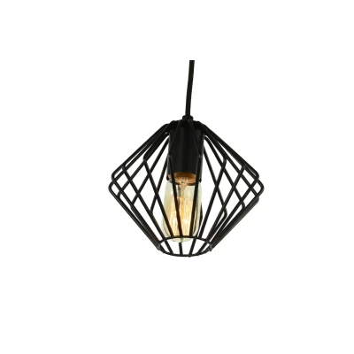 Afbeelding van Yardley Retro Draad Design Hanglamp Zwart