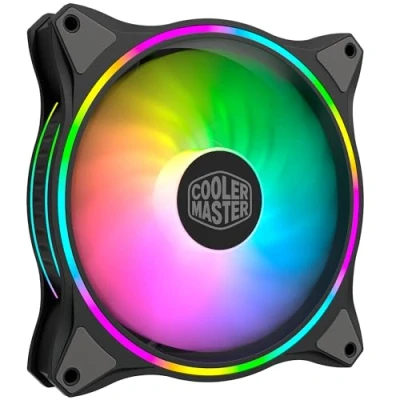 Afbeelding van Cooler Master MasterFan MF140 Halo Behuizingsventilator, ARGB, 140 mm, RGB verlichting met dubbele gesp, gebogen hybride bladen, intelligente sensor, anti verstopping