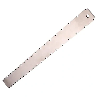 Afbeelding van 1 x Gitaar Neck Notched Straight Edge Fret Ruler Silver Dual Scale Measuring Tool voor Luthiers Fretboard Frets