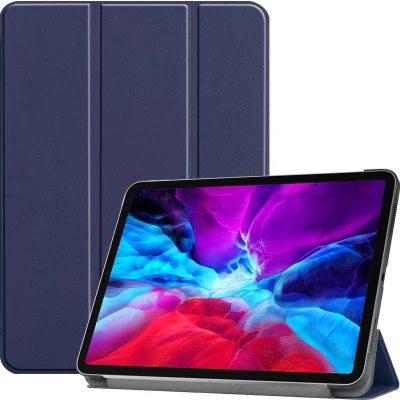 Afbeelding van iMoshion Tablet Hoes Geschikt voor iPad Pro 12.9 (2020) / (2018) Trifold Bookcase Donkerblauw
