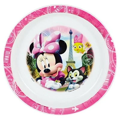 Afbeelding van Kunststof ontbijtbordje plat Disney Minnie Mouse 22 cm Onbreekbare kinder bordjes