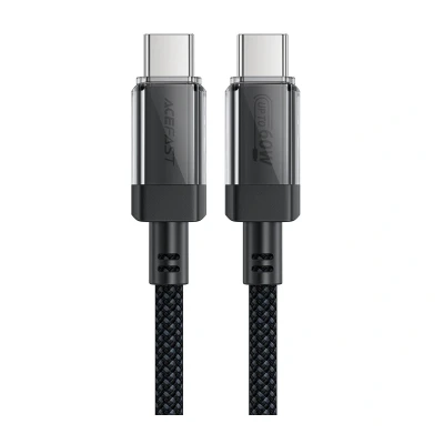 Afbeelding van Acefast USB C naar kabel Oplaadkabel 1.2 Meter 480 Mbps 60W Nylon Zwart