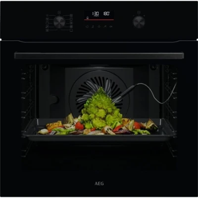 Afbeelding van AEG OS6AB50AK 6000 SenseCook Inbouw Heteluchtoven Zwart solo oven Inhoud: 71 Liter Nishoogte (3) 59 cm