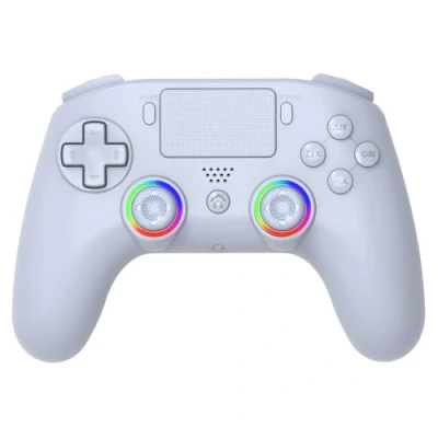 Afbeelding van Subsonic manette sans fil pour PS4 / Playstation 4 bluetooth avec LED, vibrations et prise casque gaming Blanc