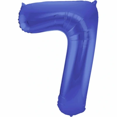 Image de Feuille de ballon 7 bleu mate 86cm