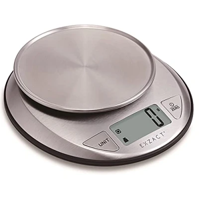 Afbeelding van EXZACT Elektronische keukenweegschaal met groot scherm, vloeistof/automatische nul/artra meetfunctie, 5 kg