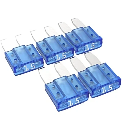 Afbeelding van AUPROTEC Micro 2 MikrOTO II bladzekeringen 5A 30A auto steekzekering keuze: 15A ampère blauw, 5 stuks