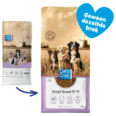 Afbeelding van Carocroc Small Breed Vlees&amp;Gevogelte&amp;Rijst Hondenvoer 12.5 kg
