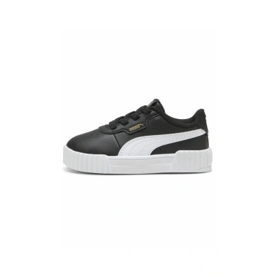 Afbeelding van PUMA Carina 3.0 Sneakers Toddler voor Dames, Zwart/Wit/Goud, Maat 19