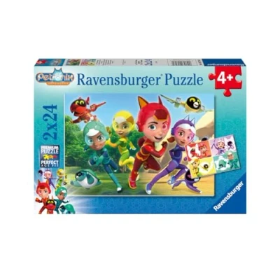 Afbeelding van Ravensburger Kinderpuzzel 05726 De Dierenbeschermers 2x24 stukjes Petronix legpuzzel voor kinderen vanaf 4 (48 onderdelen)